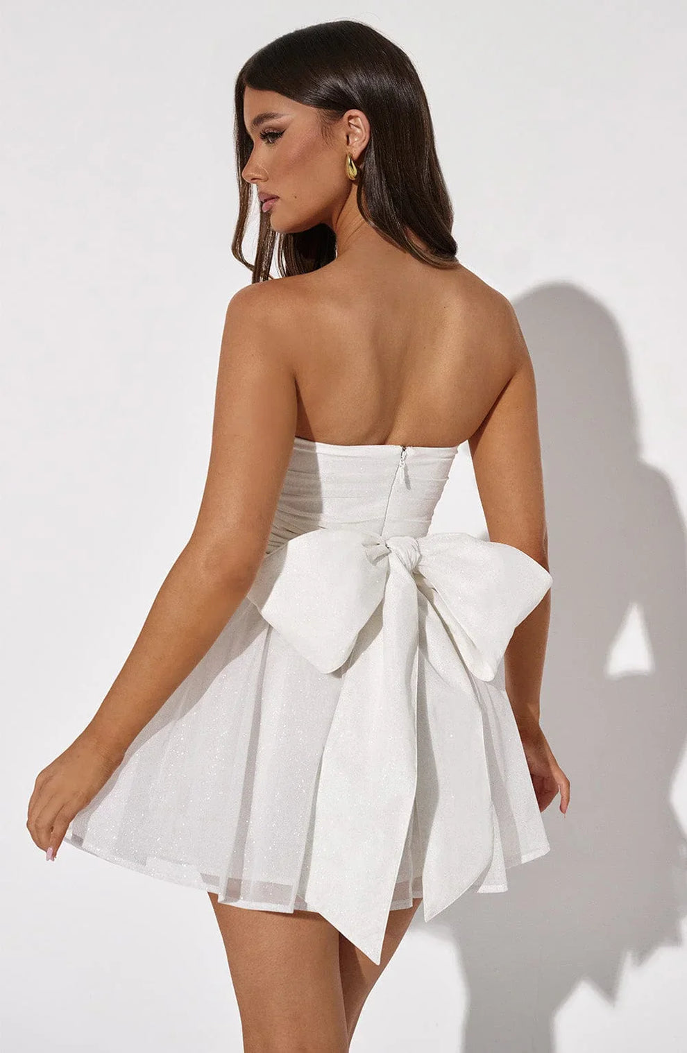 BÉLLEBOUTIQUE Bow Back Mini Dress