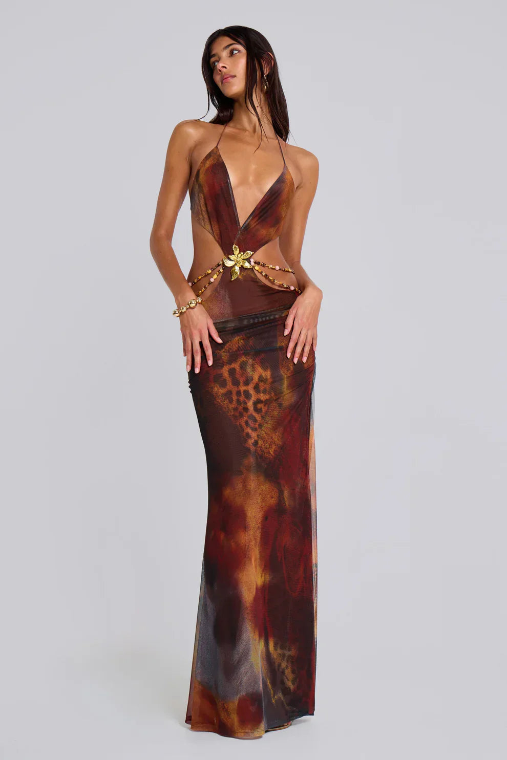 BÉLLEBOUTIQUE Jungle Maxi Dress