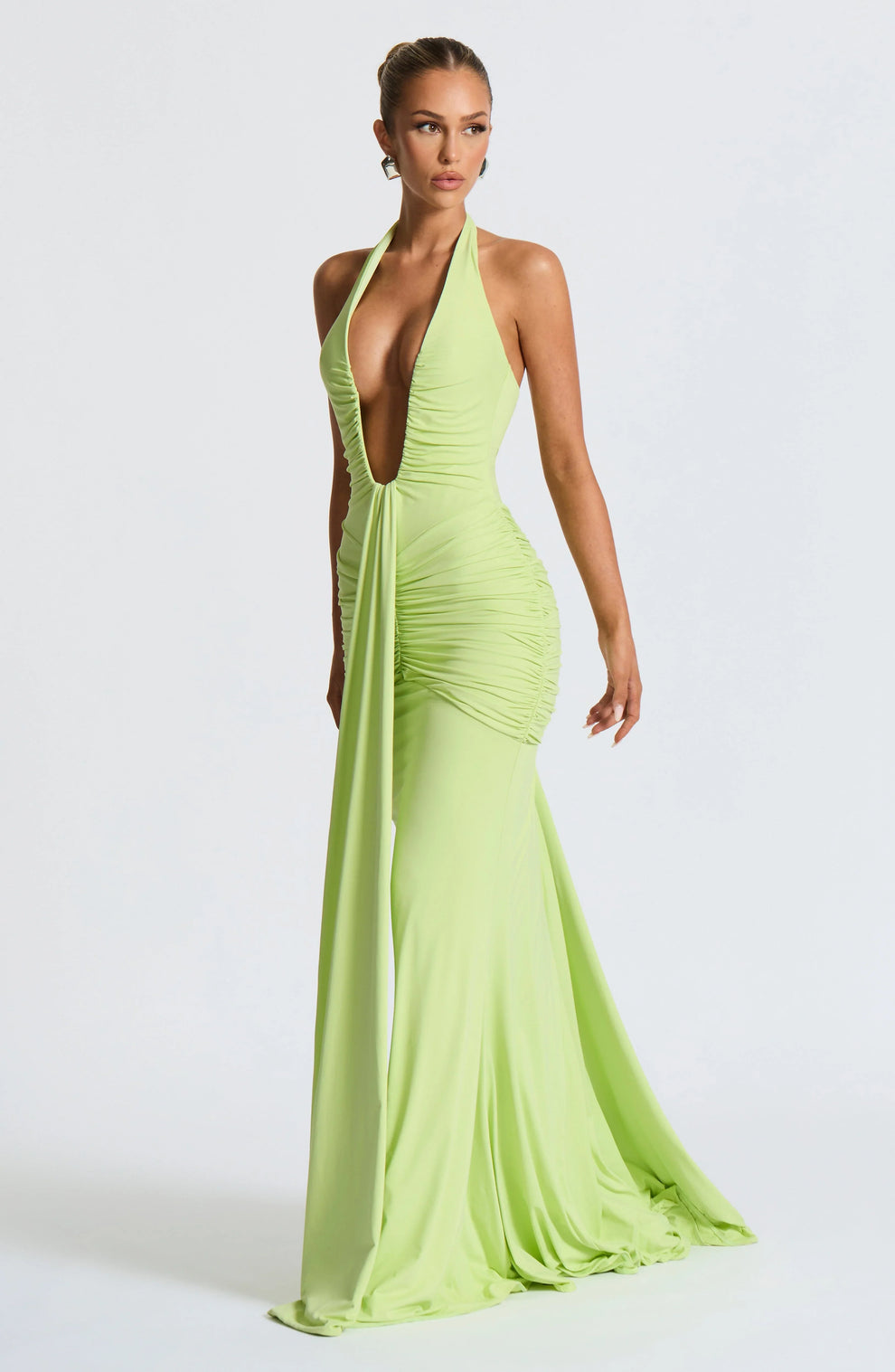 BÉLLEBOUTIQUE Draped Jersey Maxi Dress