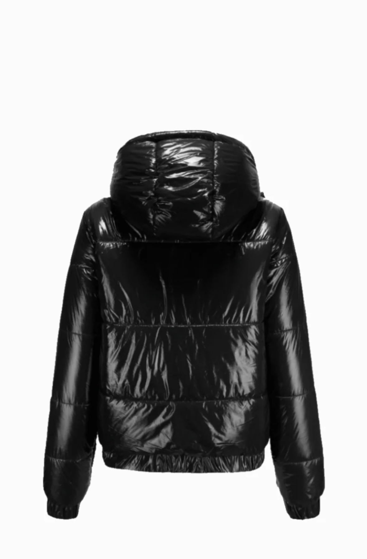 BLACK VELVET PUFFER JACKET