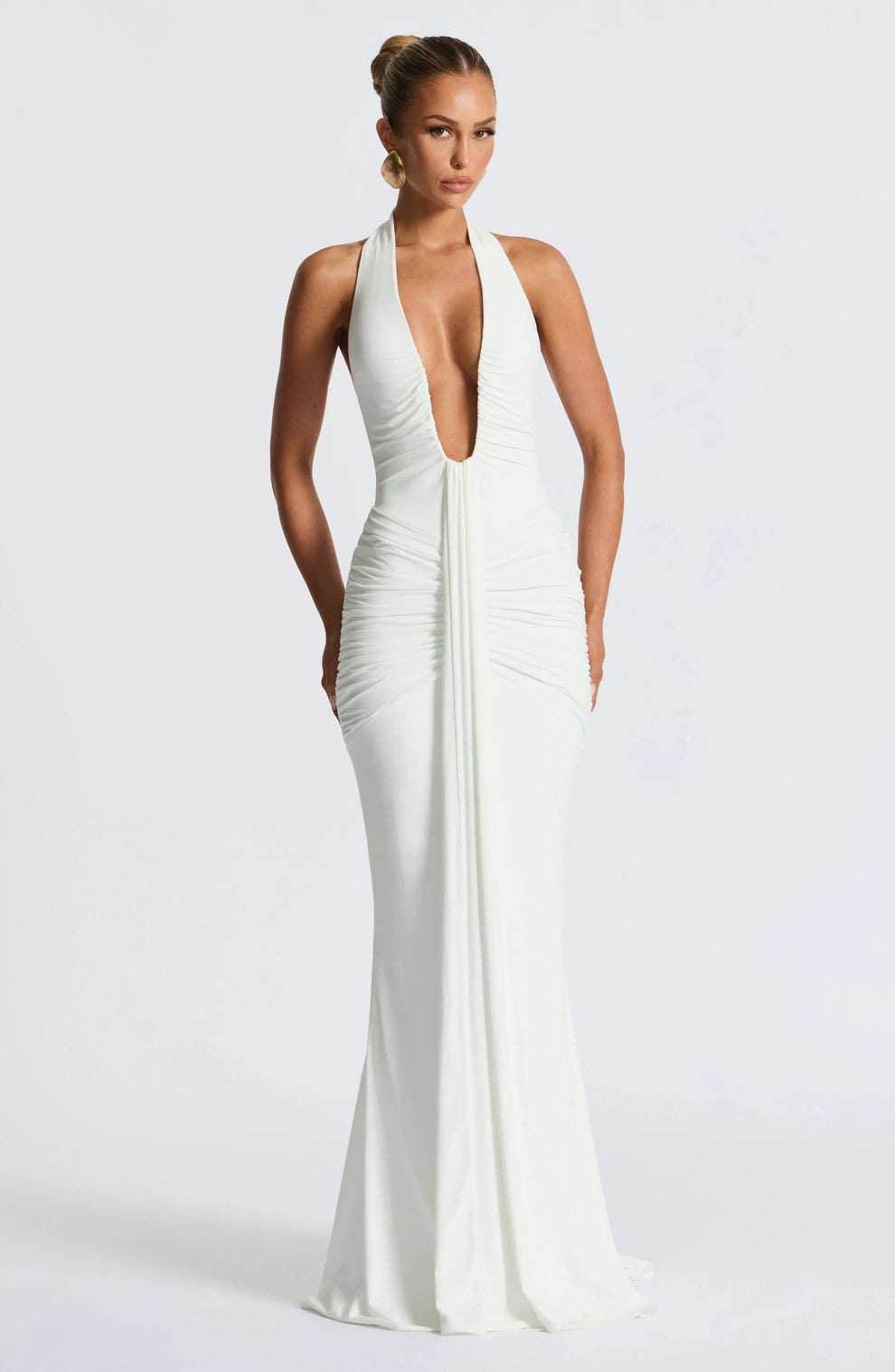 BÉLLEBOUTIQUE Draped Jersey Maxi Dress