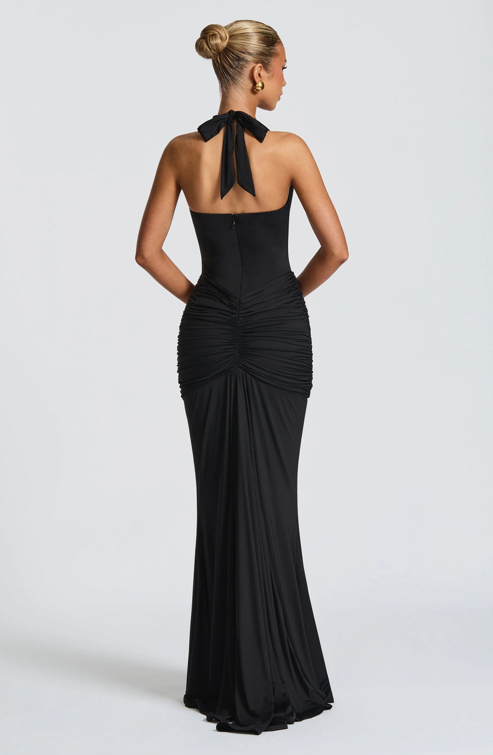 BÉLLEBOUTIQUE Draped Jersey Maxi Dress
