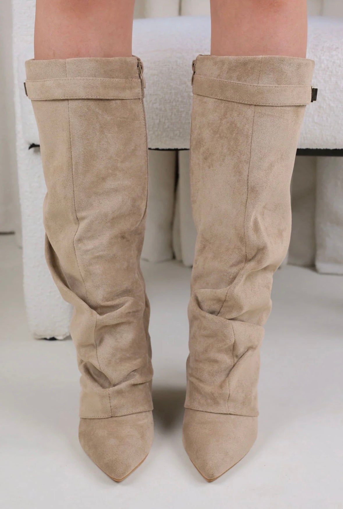 Belleboutiqe boots suéde taupe