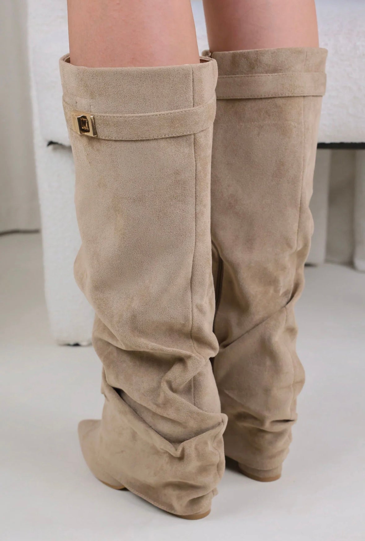 Belleboutiqe boots suéde taupe