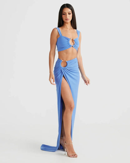 BÉLLEBOUTIQUE Cut Out Maxi Dress