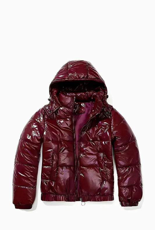 RED VELVET PUFFER JACKET