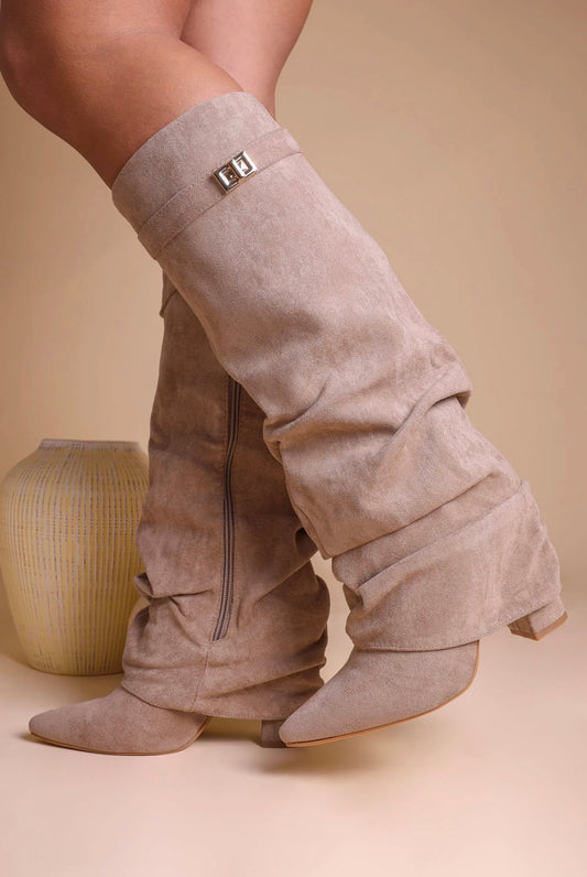 Belleboutiqe boots suéde taupe