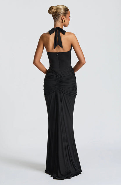 BÉLLEBOUTIQUE Draped Jersey Maxi Dress